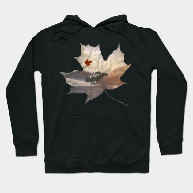 Leaf on the Wind No Shadow Hoodie by NotSoSilentBob420